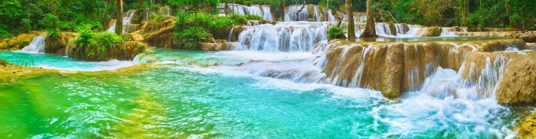 Фартук из стекла водопады (скинали)