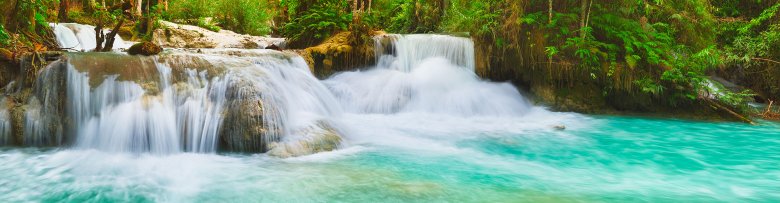 Фартук из стекла водопады (скинали)