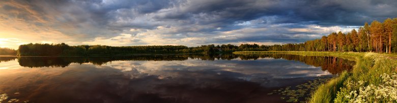 Фартук из стекла горы, озера, леса (скинали)